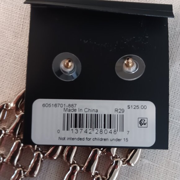 Givenchy 3 in Tri-Colored Drop Pink Gem Earring - Picture 2 of 2